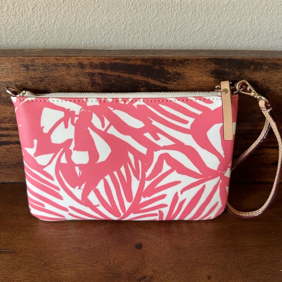 Kate Spade NWOT Grant Street Peony Palm Wristlet Clutch - Picture 3 of 8